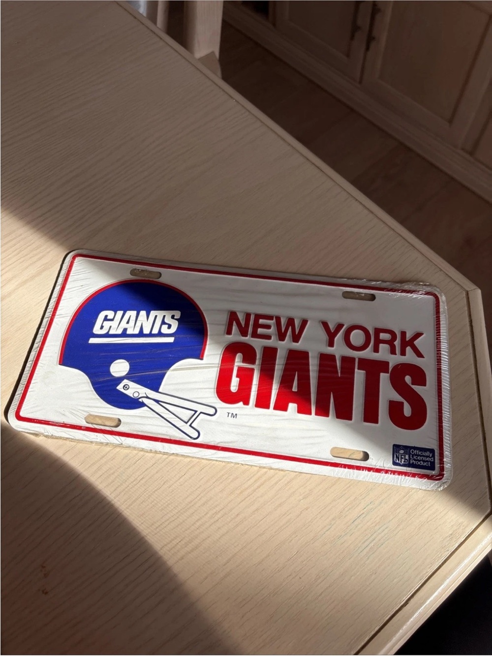 New York Giants Metal License Plate - Official Team Logo